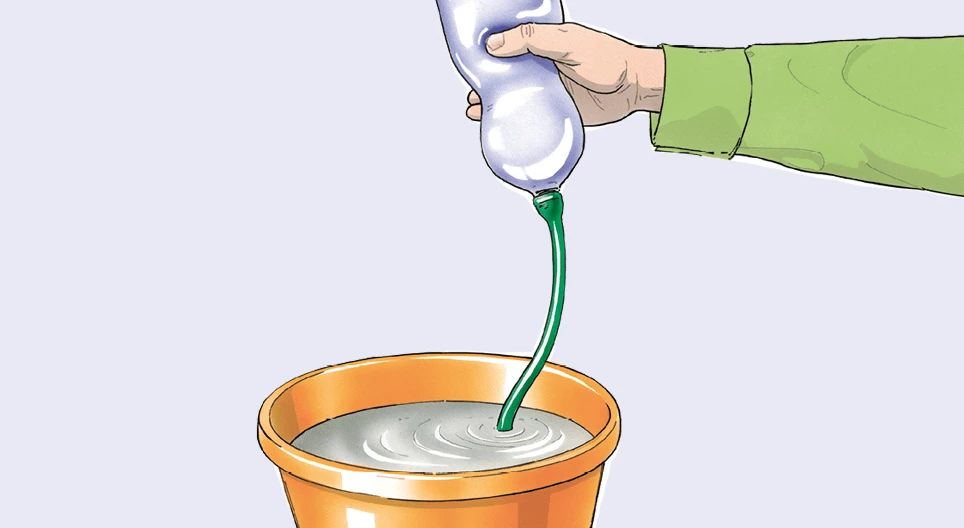 Crushing a bottle with water