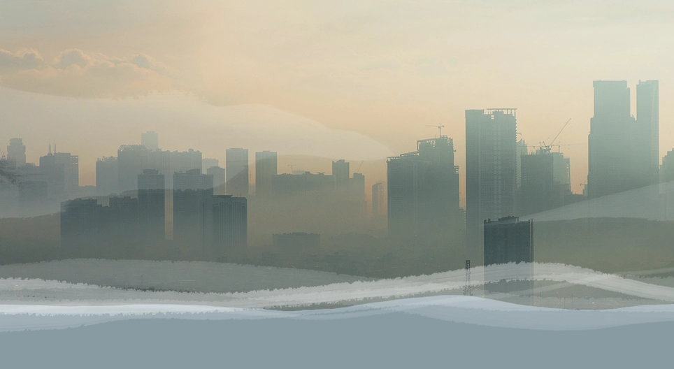 Cities shrouded in smoke