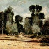 Paál László: Nyárfák (1846)