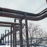 A hőtágulás kiküszöbölésére szolgáló ún. „líra” egy csővezetékben