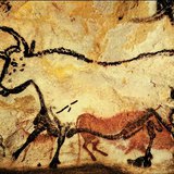 Őstulok és ló (Lascaux-barlang, Kr. e. 18 000–15 000)