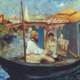 Manet: Monet bárkája (1875, impresszionizmus)