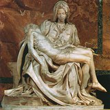 ミケランジェロ：ピエタ（1498年-1499年、大理石）
