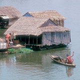 东南亚的浮动房屋