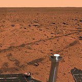 スピリット火星探査機のイメージでの火星の表面
