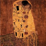 古斯塔夫·克里姆特：吻（1907年至1908年，新艺术风格）