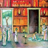 Ókeresztény szertartás Dura Europos templomában 